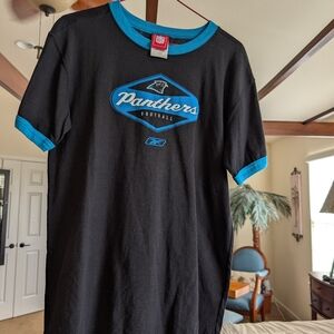 NFL Panthers Football Black and Blue T-Shirt